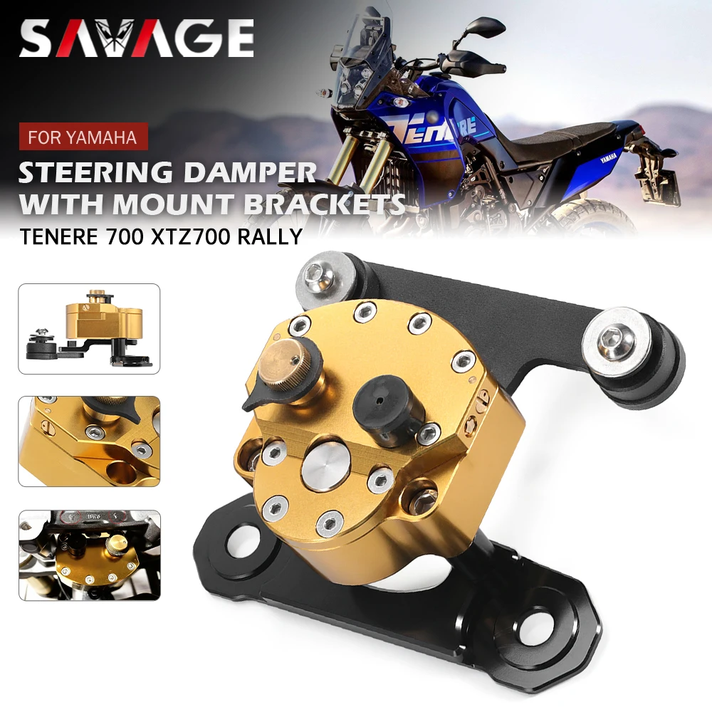 Kit Amortisseur Direction Couleur Alu + Fixation YAMAHA YZF R3 YZF-R3