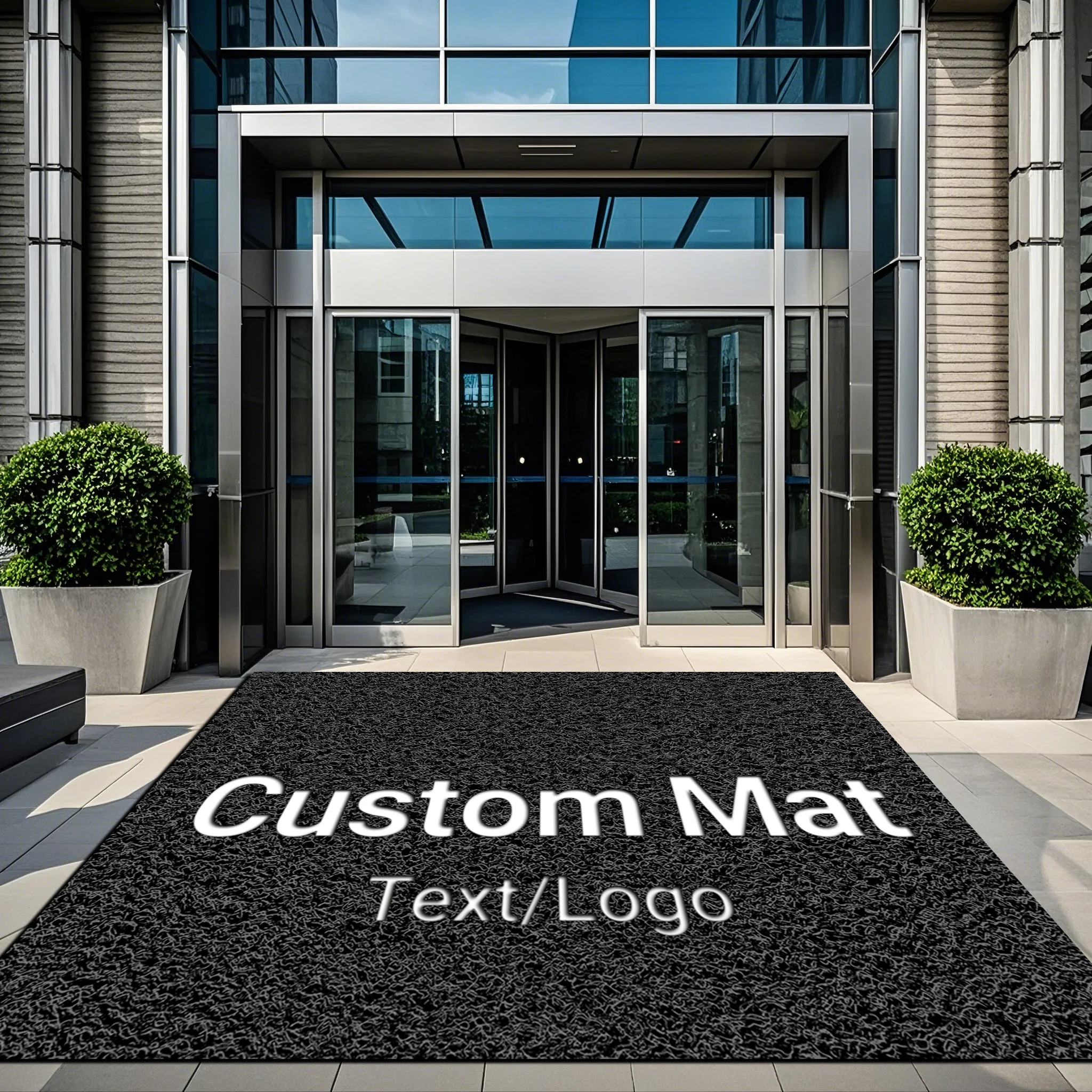 Personalized Carpet Outdoor Business Office Building Entrance Logo Custom Shopping Mall Entrance Doormat Hotel Welcome Foot Mat 4