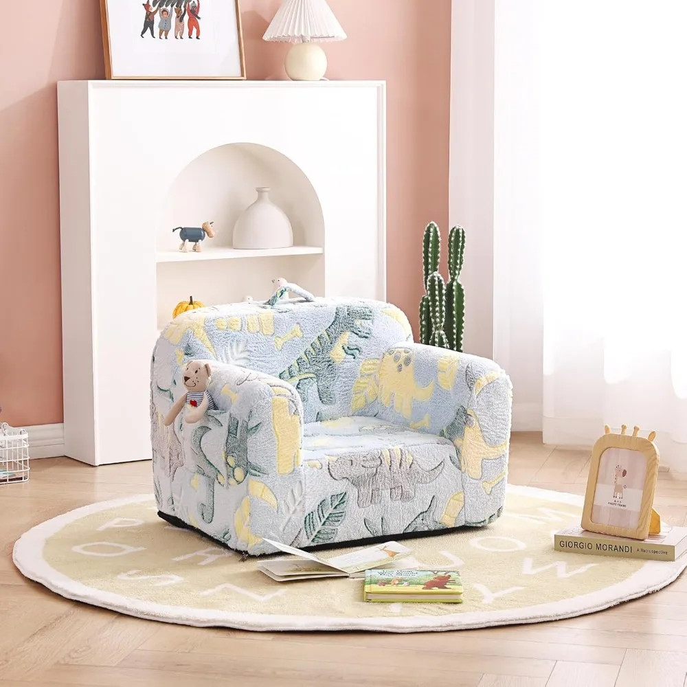 Kids Sofa,Children Couch with Carrying Handle,Side Pockets,Toddler Armrest Chair, Lightweight Children Sofa Chair,Kid Read Sofa 2