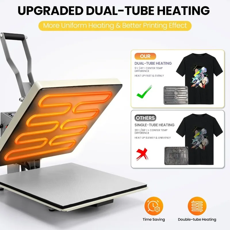 AKEYDIY,15x15 Slide Out Heat Press Machine T Shirts,Digital Clamshell Heat Transfer Machine Sublimation,Industrial Shirt Printer 4