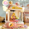Mini Doll Machine Projection Claw Machine Coin Operated Play Game Arcade Crane Timed Game Clip Doll Toy with sound and light 1