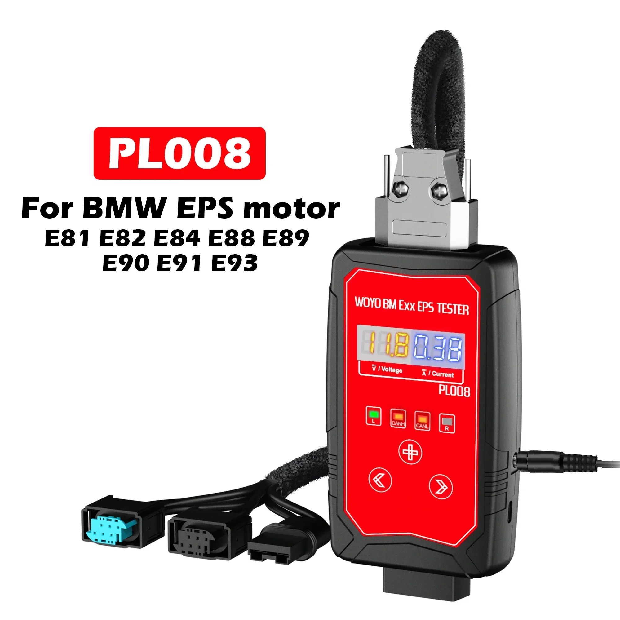 Xbd woyo pl018 para audi a4 a5 a6 q5 q7 motor de direção da roda eps testador para bmw ferramenta de diagnóstico do veículo direção assistida elétrica
