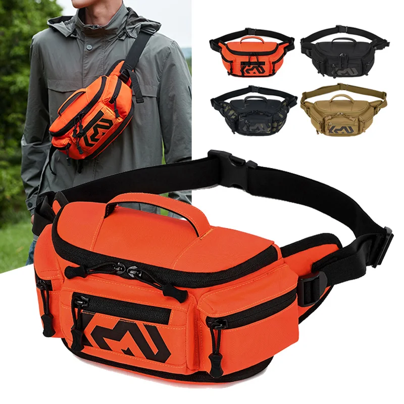 Sac De Pêche Portable Kaki - Polyester - Bumbag Réglable - NEUF