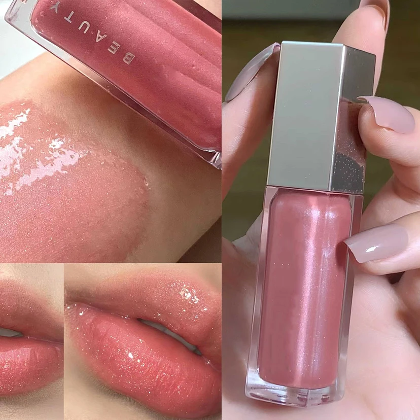 Lip Gloss Makeup Plumping Serum Lip Oil Care Base High Gloss Lipstick Long Lasting Moisturizing Nourishing 9ML