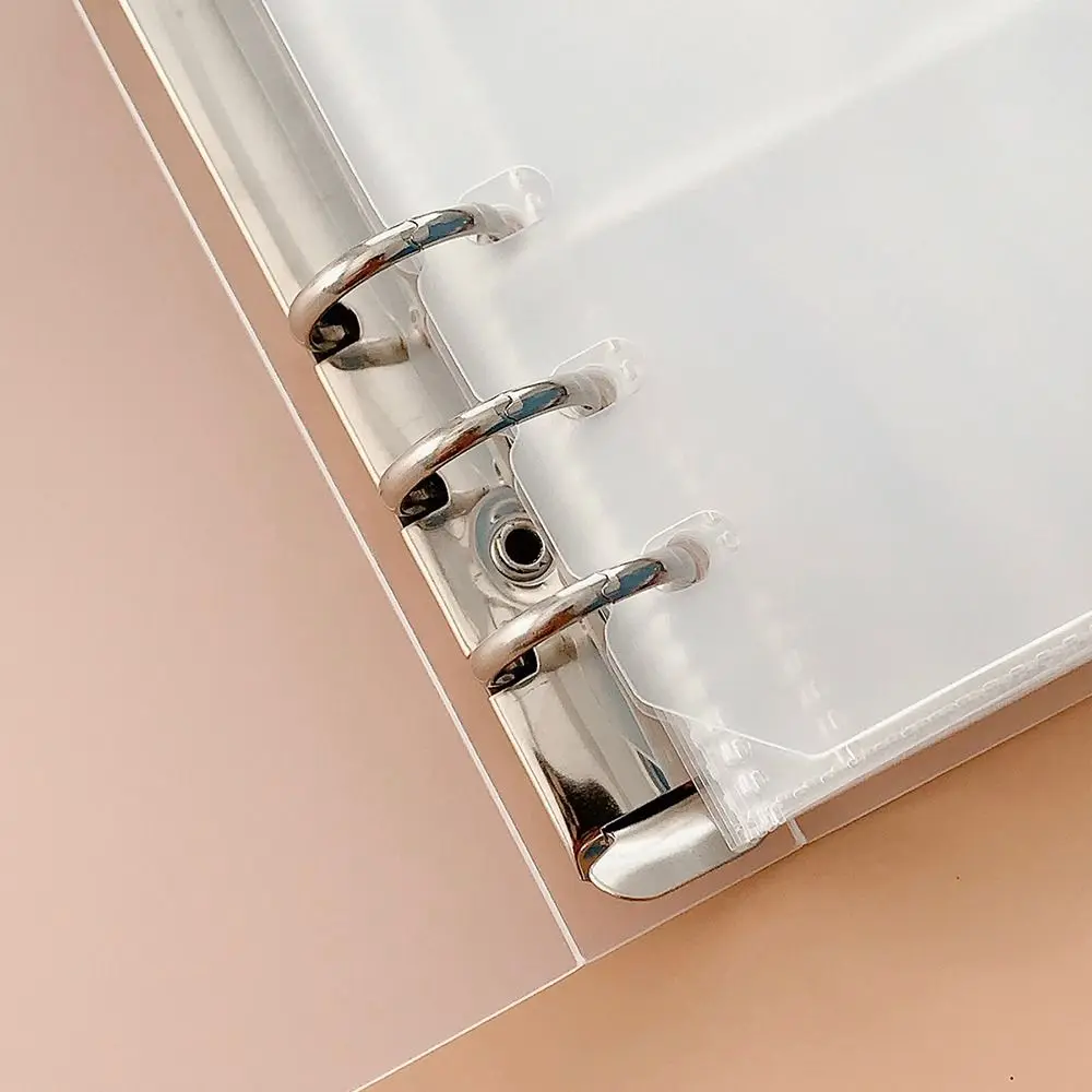 10Pcs A4 A5 A6 A7 노트북 디바이더 문구 액세서리 투명 내부 종이 분리기 PP 무광택 바인더 주최자 배플