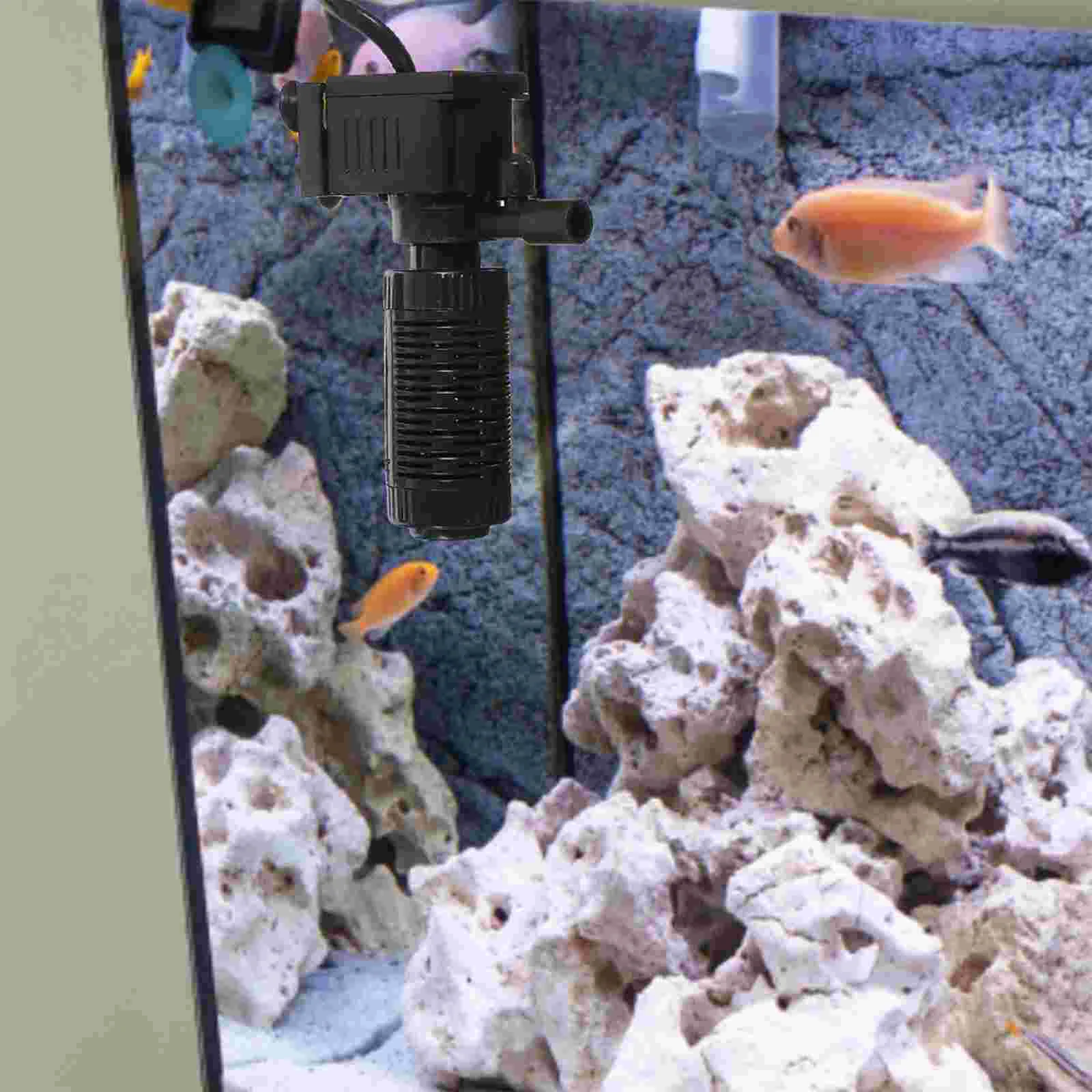 

Aquarium Filter Small Fish Tank Cleaner Plastic Supplies Accessories Internal Office