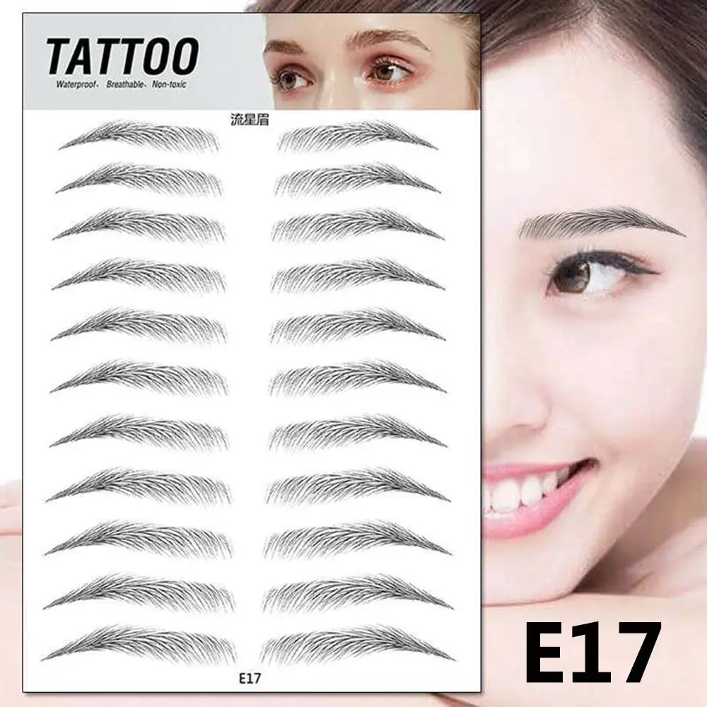메이크업 지속 방수  눈썹 스티커 4D 헤어라이크 눈썹 가짜 눈썹