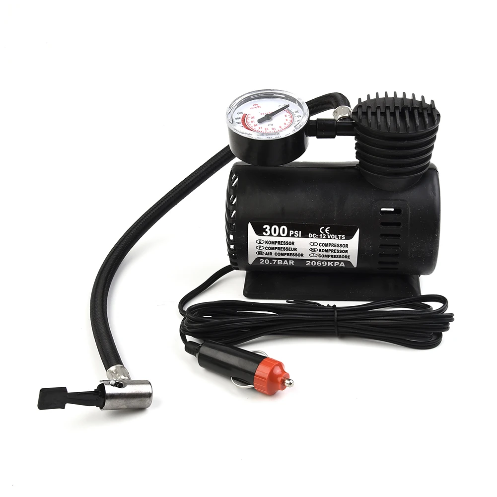 

Inflator Electric Air Pump 300 PSI Accessories 12V 1pcs 25L/min Compressor Igniter Use Replacement Tire Vehicle