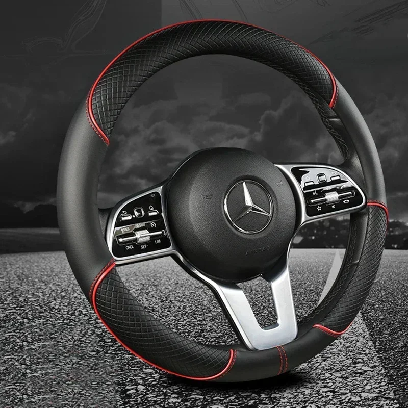 Pu Leather Anti Slip Car Steering Wheel Cover