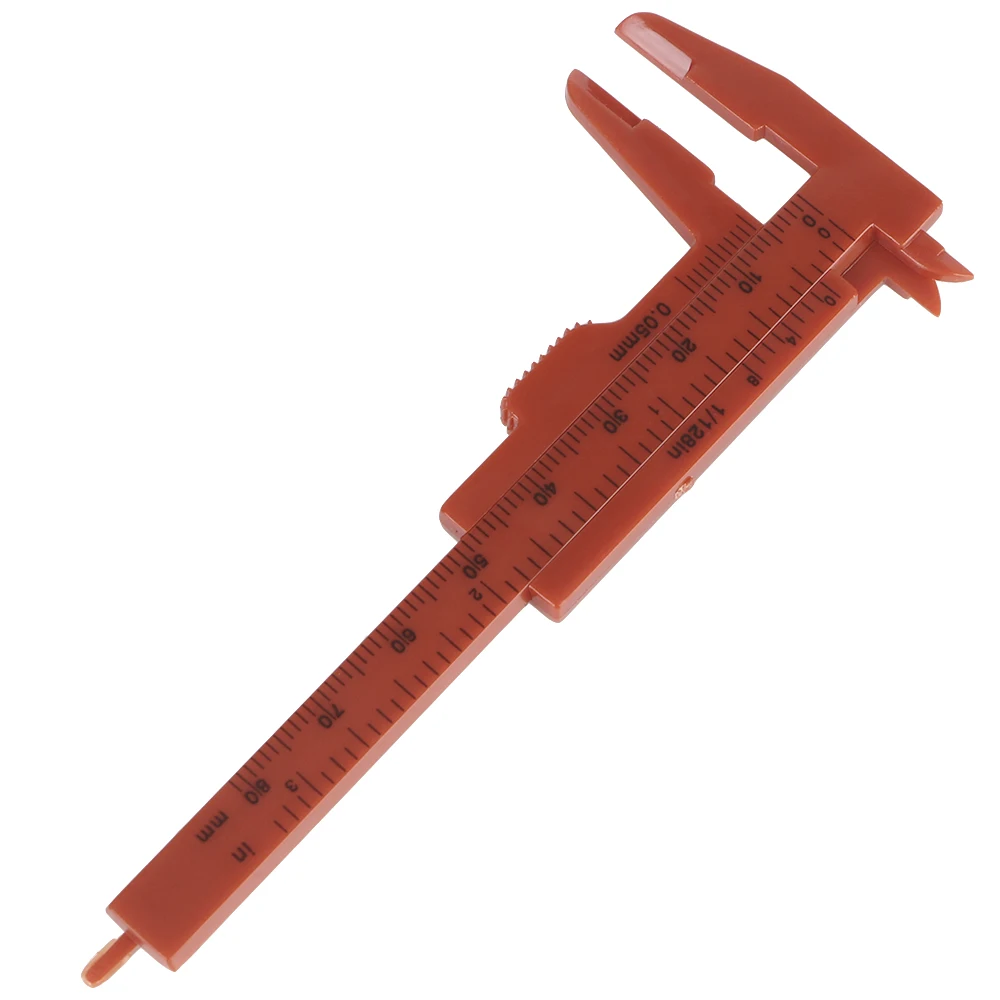 Ruler 0.01mm Micrometer Measuring Tool 180mm Vernier Caliper Mini Plastic Gauging Tools Orange Calipers
