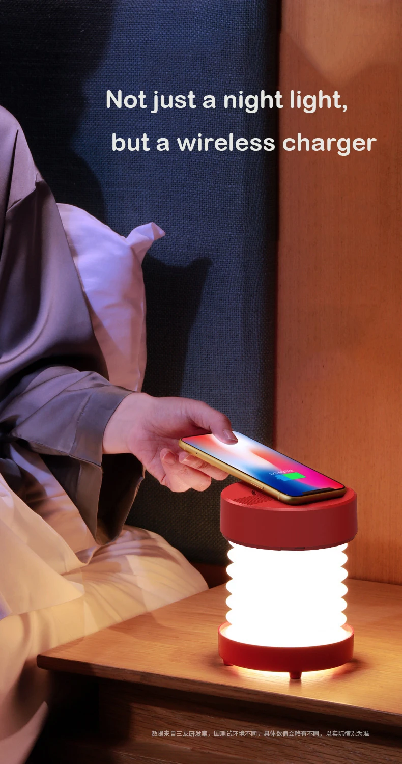 Usb de Carregamento sem Fio Luz da Noite Novo Portátil Bluetooth Áudio Cor Candeeiro Mesa Dobrável Estilo Acampamento 7 8 Computers & Electronics