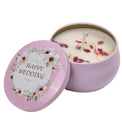 Aromatherapy Blue Wind Chimes Scented Candle with Sustainable Tin Lid (Jasmine Fragrance)