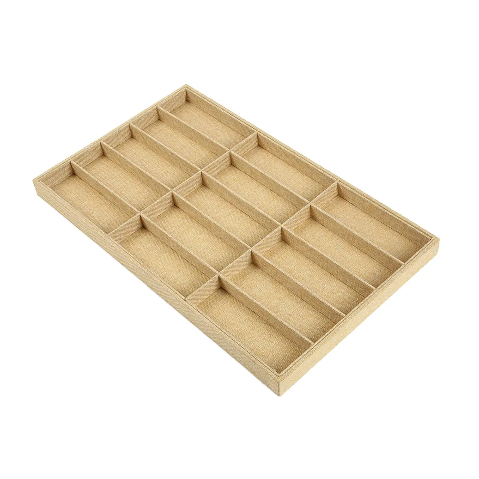 NBEADS Vassoio Espositore per Occhiali Da Sole A 6 slot, Custodia per Occhiali In Bambù Da 17.5x39.7x2.95 cm Custodia per Occhiali Da Sole Organizer Cassetto Porta Occhiali per Casa O Ufficio, Grano