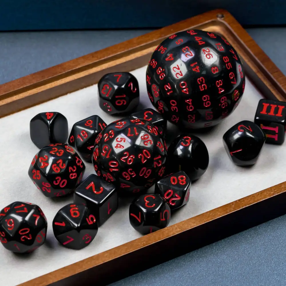 Tongina 21 dados multilaterais 16 mm D4-D20 para artigos de jogos