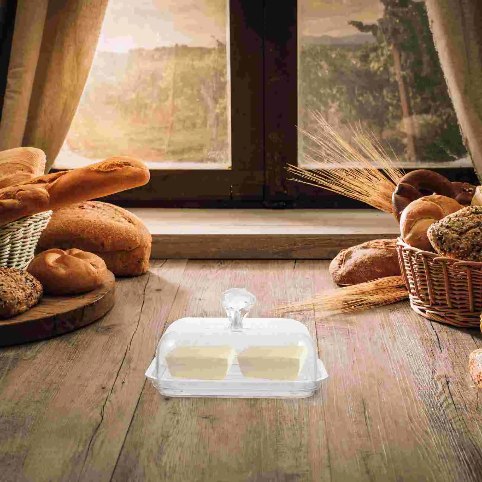 Butter Keeper Butter Storage Box Acrylic Kitchen Tableware Restaurant Accessories Food Containers Snack Holders