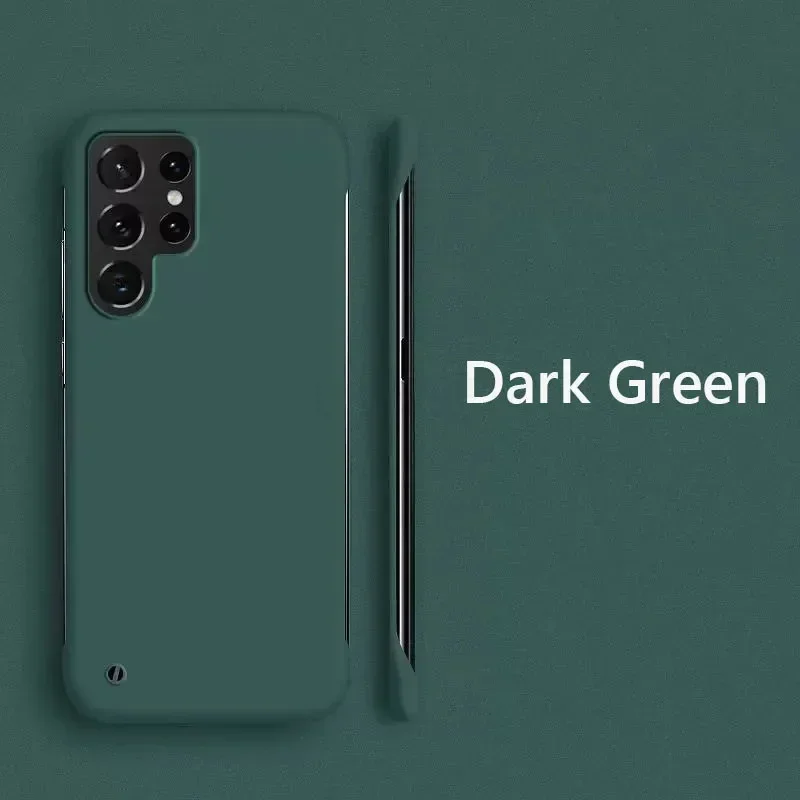 Frameless Slim Matte Shockproof Hard Back Phone Case