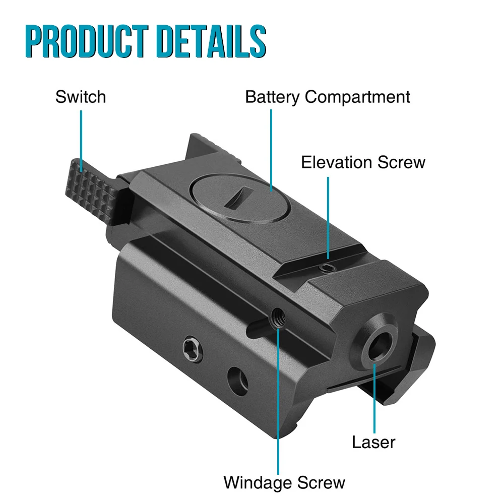 Tactical Red Dot Laser Sight Pistol Handgun Rifle Lazer Pointer 20mm Picatinny Weaver Rail Military Hunting Shooting Sighter laser sight red dot laser sight