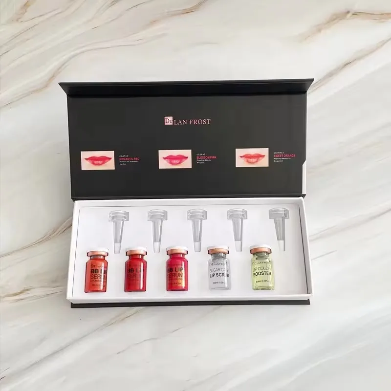 8ml BB Lip Makeup Mix kit Permanent Makeup Lip Gloss Pigment Ampoule Serum Starter Kit for Lip Coloring Moisturizing Treatment 6