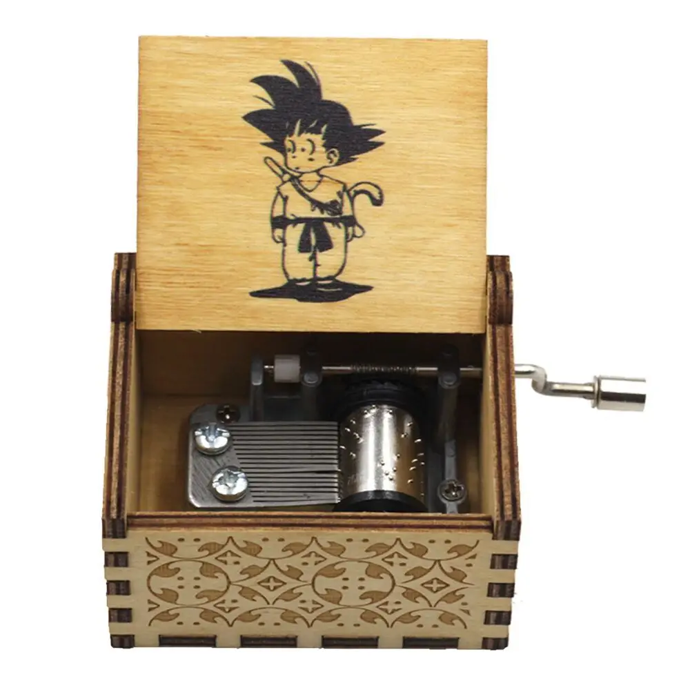 Top Sale Wood Hand Crank Music Box Dragon Ball Christmas Gift Birthday Gift New Year Gift 4