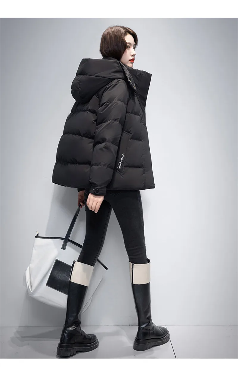 2026 Winter New Women's Korean Jacket Version Down Cotton-Padded Jacket Short Coat Short Female Padded Hooded Overwear