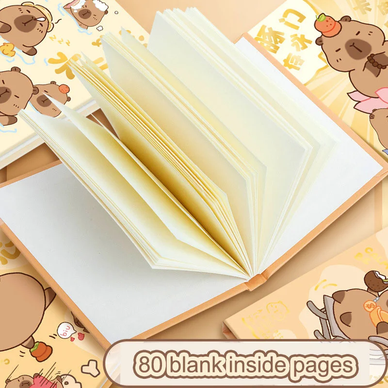 Pocket Book Portable Mini Notebook Handbook Student Notebook Capybara A7