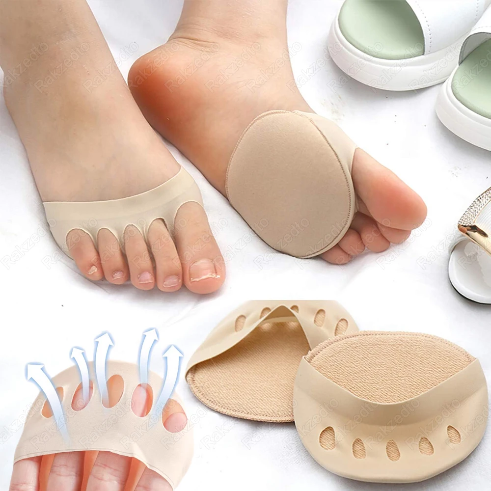 8Pcs Fabric Metatarsal Pads Forefoot Pads for Woman High Heels Prevent Pain and Discomfort Foot for Shoes Insert Toe Socks