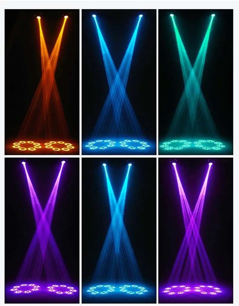 Moving Head LED 100W Beam DMX Light WIth 7 Colors 8 Gobos Rotating Prism Effect Sound Arrive For DJ Party Club Event 6