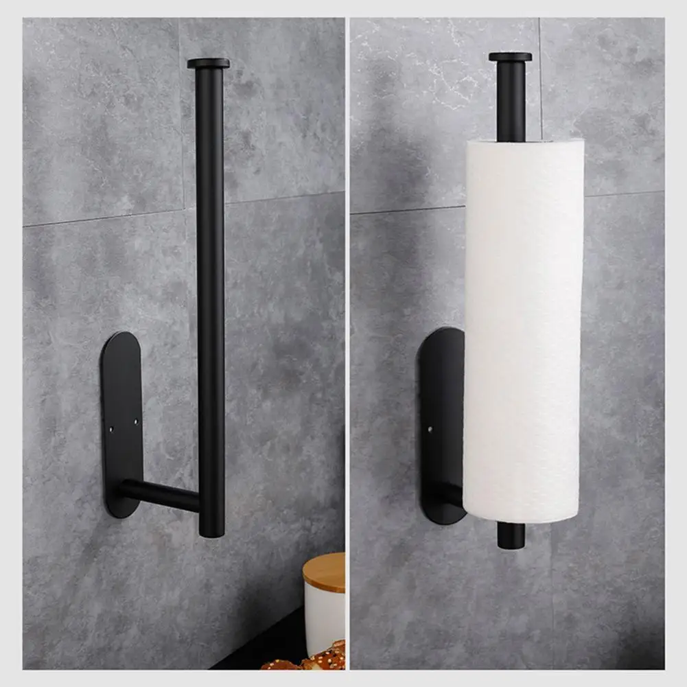 Paper Towel Holder Stainless Steel Under Cabinet Adhesive Screw