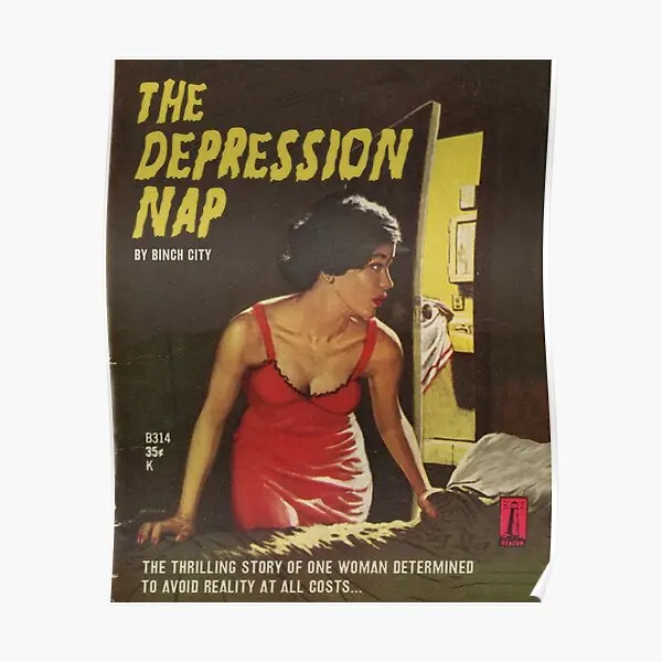 

Depression Nap Poster Home Room Wall Picture Print Decor Vintage Painting Funny Decoration Art Mural Modern No Frame