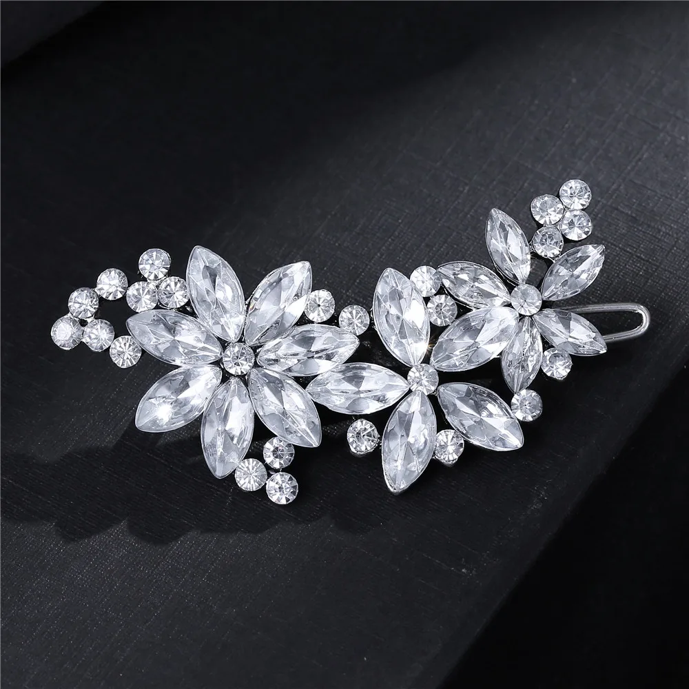 Fashion Women Lady Crystal Rhinestone Bridal Wedding Flower Hairgrips Hairpins Hair Clip Hair Jewelry Accessories hair accessory hair clip jewelry accessories
