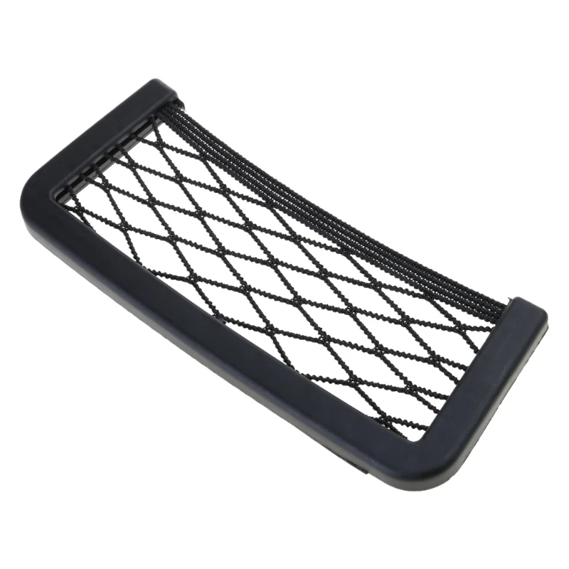 Black Net Car String Adhesive Frame Mesh Netting Chart Pocket Bus Backrest Rear Cargo Net Framed Stretch Mesh