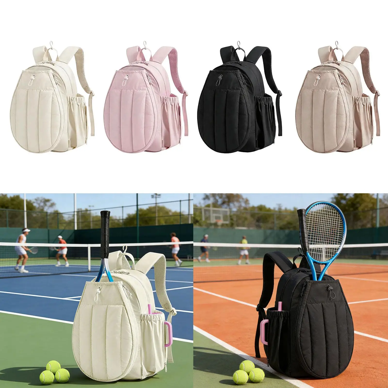 Outdoor Sports Tennis Racket Bag Large Zipper Pocket Paddle Tote for Duffle Storage and Travel Outdoor Sports Tennis Racket Bag Large Zipper Pocket Paddle Tote for Duffle Storage and Travel