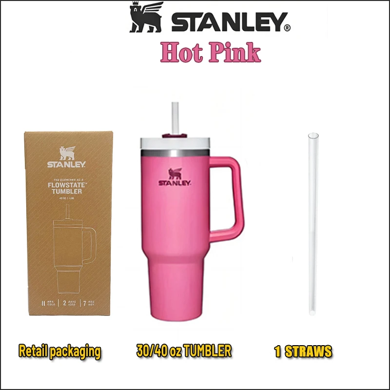 Vaso STANLEY Quencher H2.0 FlowState de 40 onzas (cuarzo rosa)