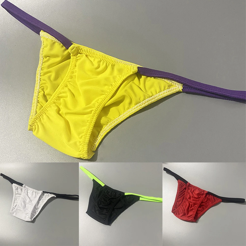 mens push up enhance pouch solid color t back underwear sexy male g string low rise thong Men Bikini Briefs Enhance Pouch Thong Posing Underwear Low-rise Soft Jockstrap Male Hombre Lingerie Youth Underclothes 2023