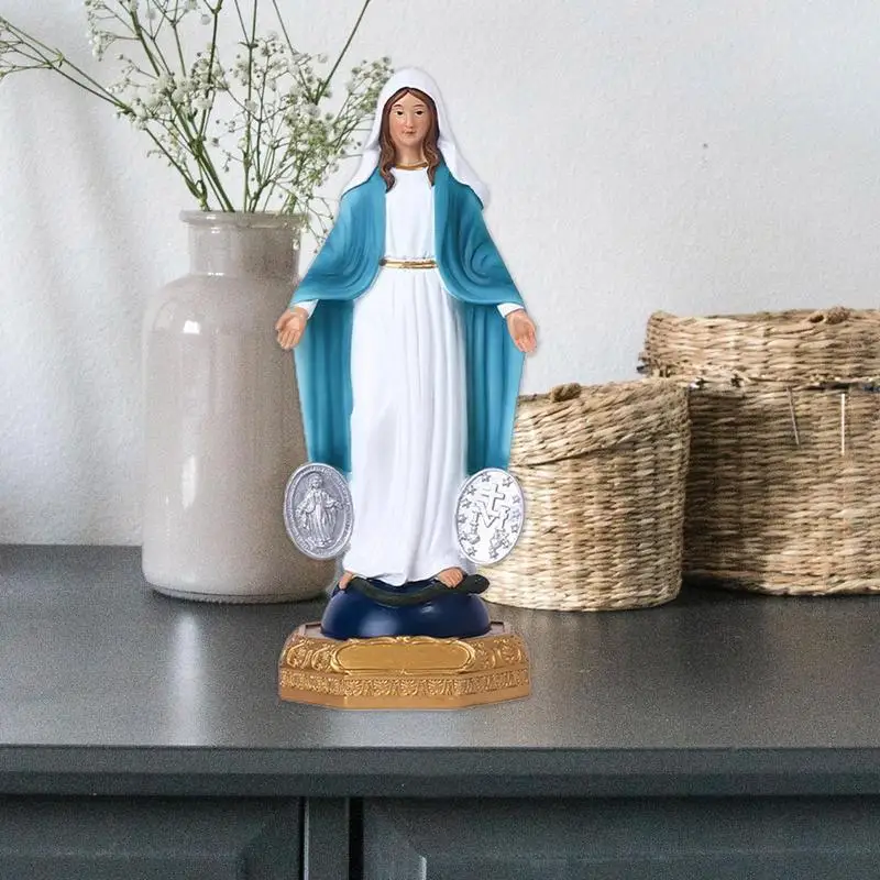 聖母母マリア聖域の置物装飾工芸品樹脂宗教学学家オフィスガーデンヤード