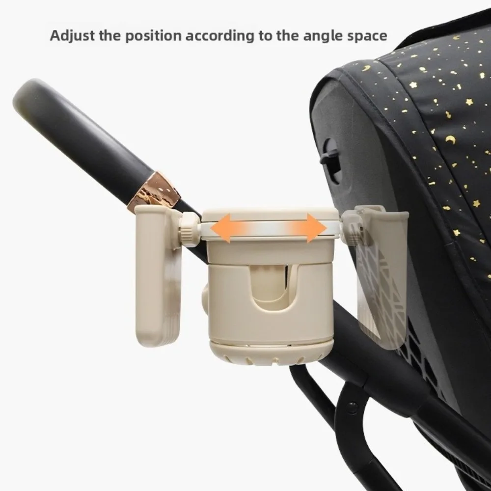 Anti-slip Baby Stroller Cup Holder Adjustable Easy To Install Kids Cup Stand Rotatable Phone Holder