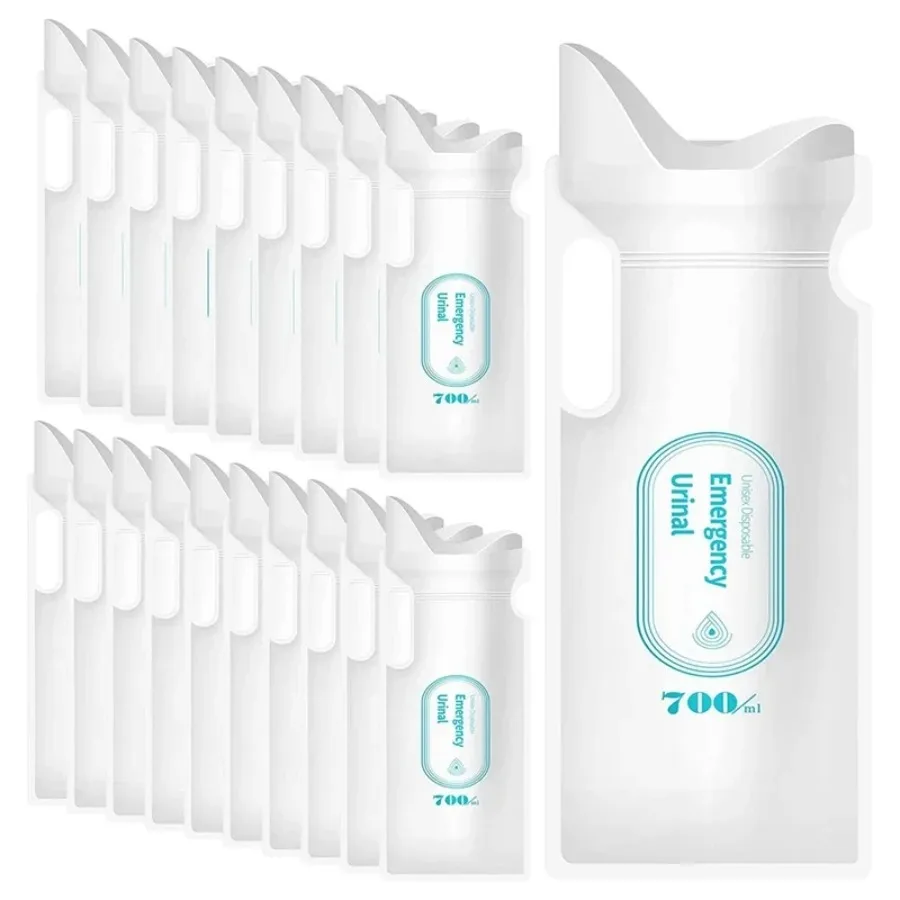 일회용 소변 가방, 여행 캠핑 비상 및 교통 체증을 위한 700ML 소변 가방, 남성용 소변 가방, 여성용