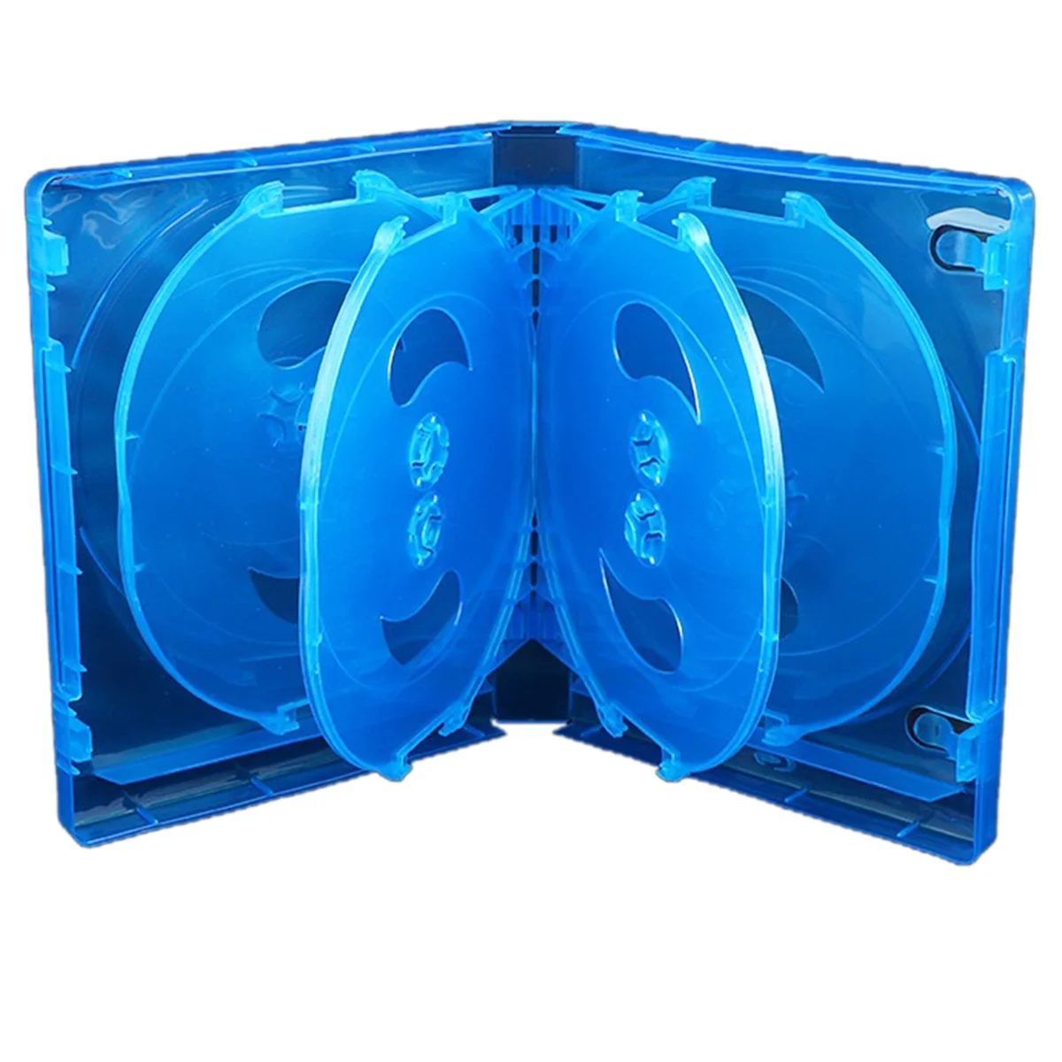 CD Storage Box 10-Piece Pack CD Case Plastic Double-Sided Storage Car Case Thickened DVD Case,Blue XY