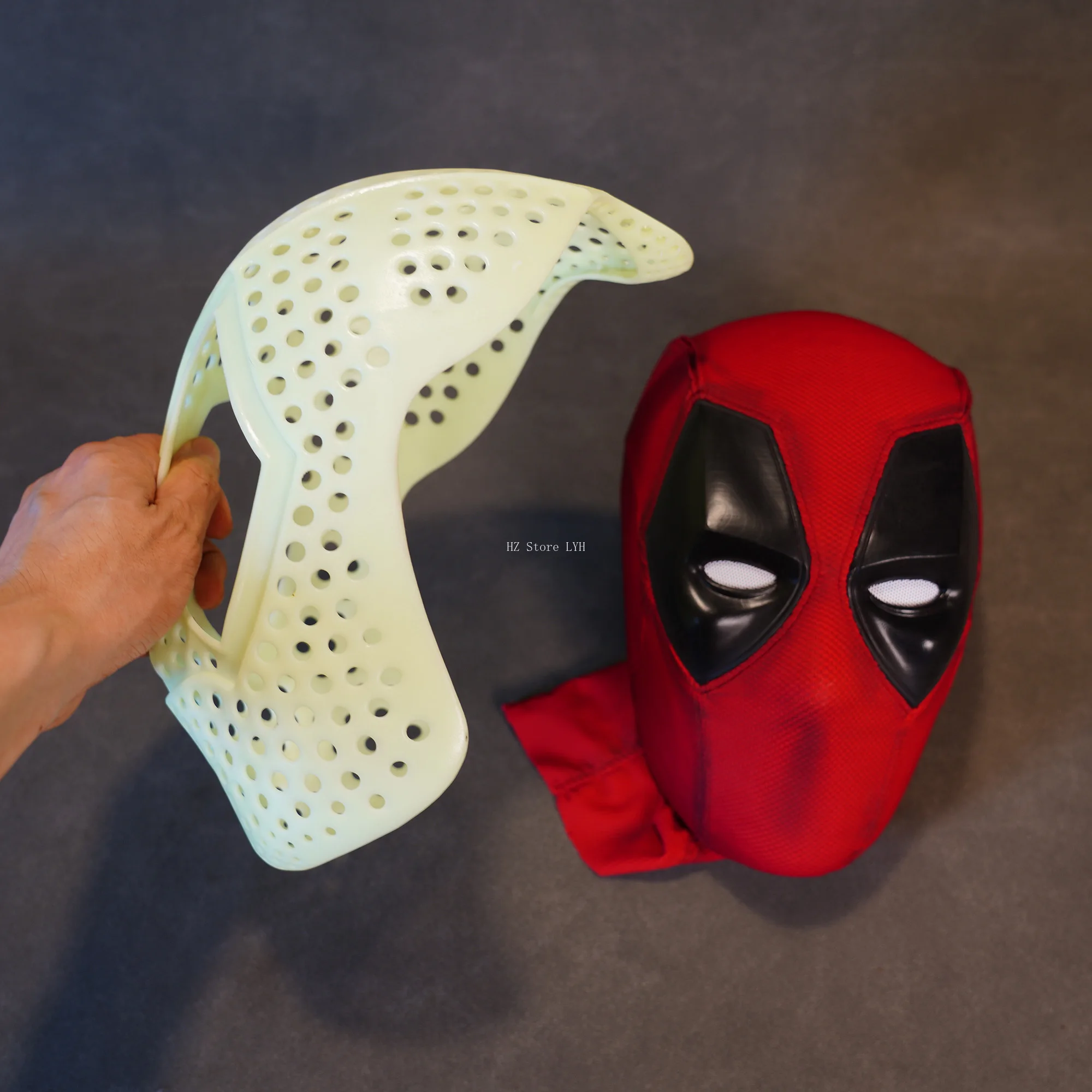 マーベルデッドプールマスク 1:1 3D 手作りハロウィンコスプレ衣装 