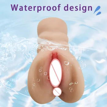 Male Realistic Pussy Masturbators Cup Vagina Real Anal Double Channels Sex Toys For Men Masturbation Sexdoll 5