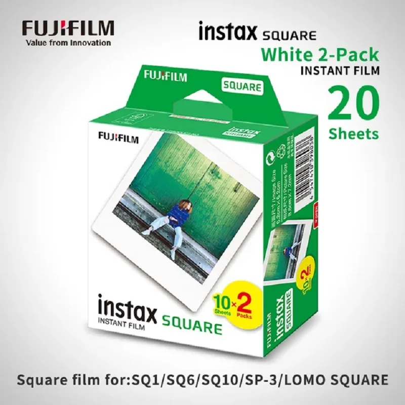 Genuine Fujifilm Instax Square Instant White Edge Film Color Film For Fuji SQ1 SQ40 SQ20 SP3 Square Link Printer Instax Cameras