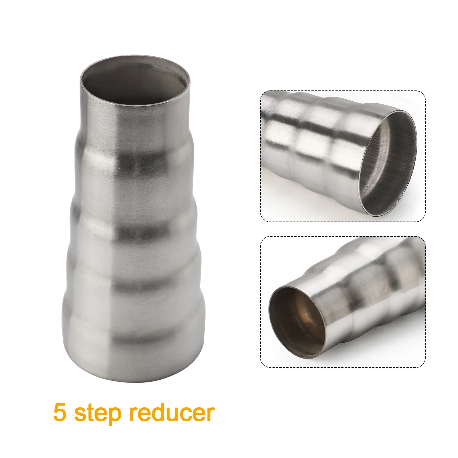 Stainless Steel 5-Step Exhaust Reducer Connector Pipe Tube