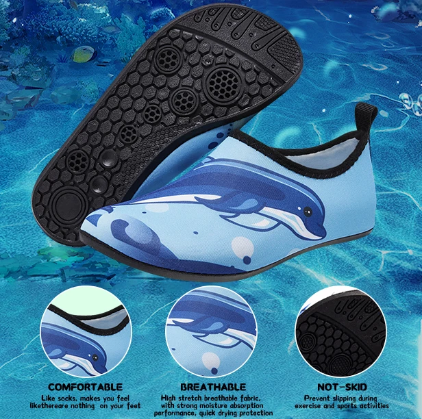 Kids' Quick-Dry Aqua Shoes - Lightweight Water & Beach Slippers