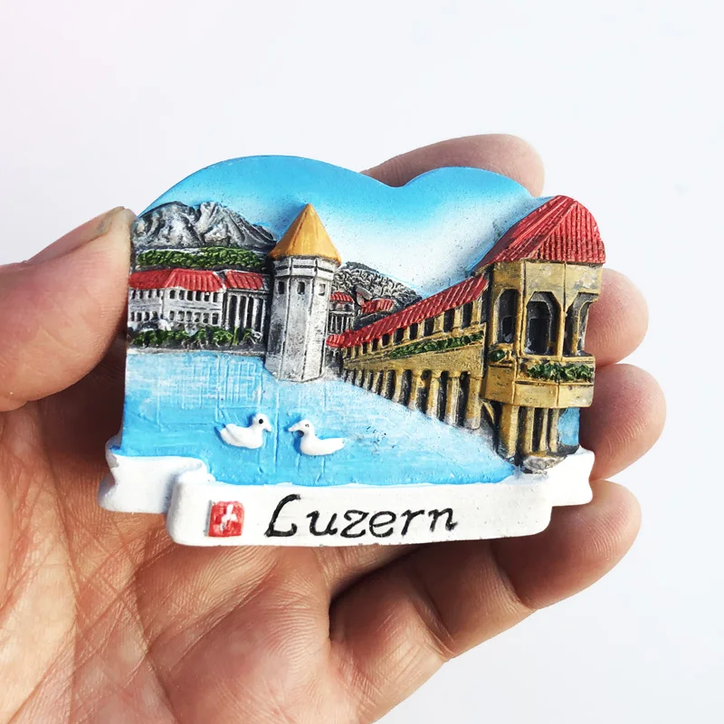 

Fridge Magnet Switzerland Lucerne Personalized Creative Crafts Cultural Landscape Decoration Message Stickers Tourism Souvenir