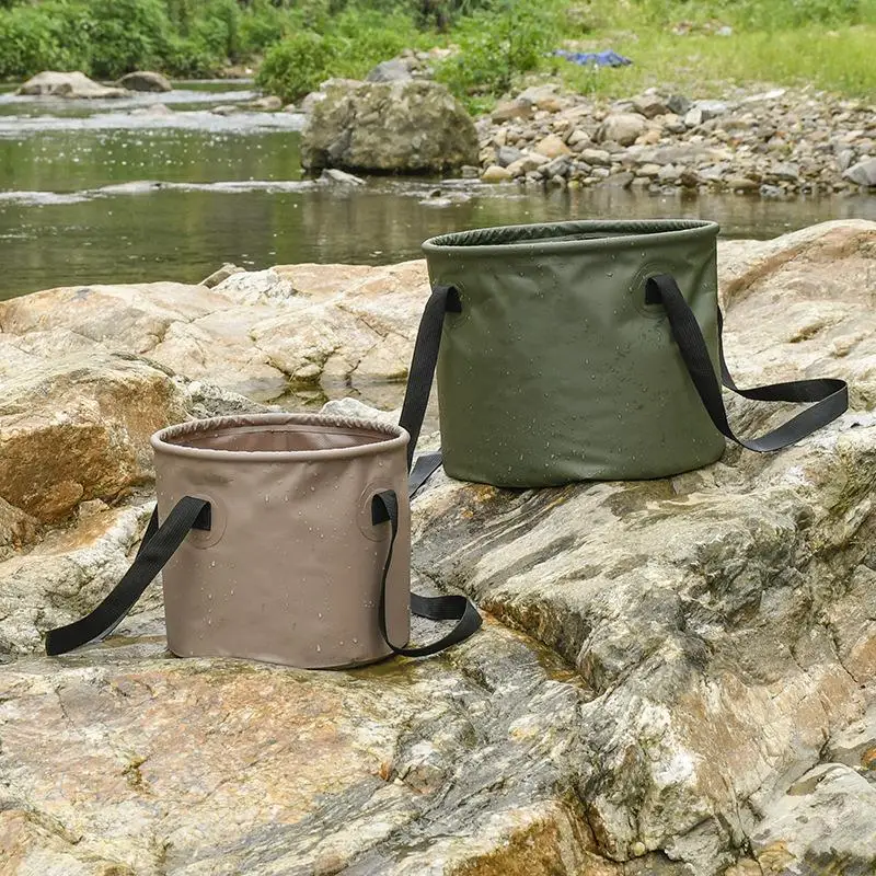 Outdoor Camping Folding Bucket Multifunctional Large Capacity Portable Fishing Bucket Storage Telescopic Car Water Storage Bag