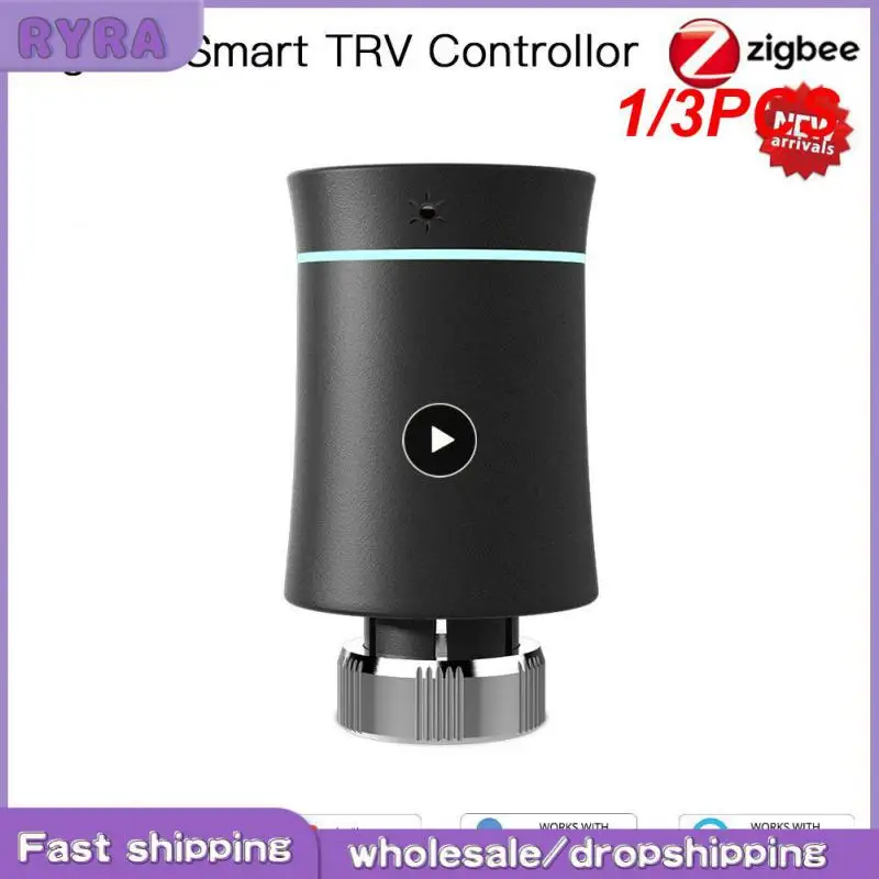 

1/3PCS ZigBee3.0 TRV Tuya Radiator Actuator Valve Smart Programmable Thermostat Temperature Heater Control Alexa home
