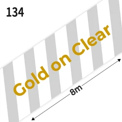 Laminated Label Maker Tape, 12mm - Versatile Ribbon - 12mm (Gold on Clear)