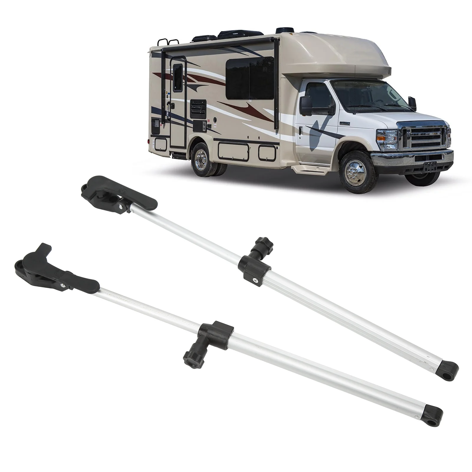 2Pcs Aluminium Alloy RV Window Support Rod 310-435mm Telescopic For Motorhome Trailer