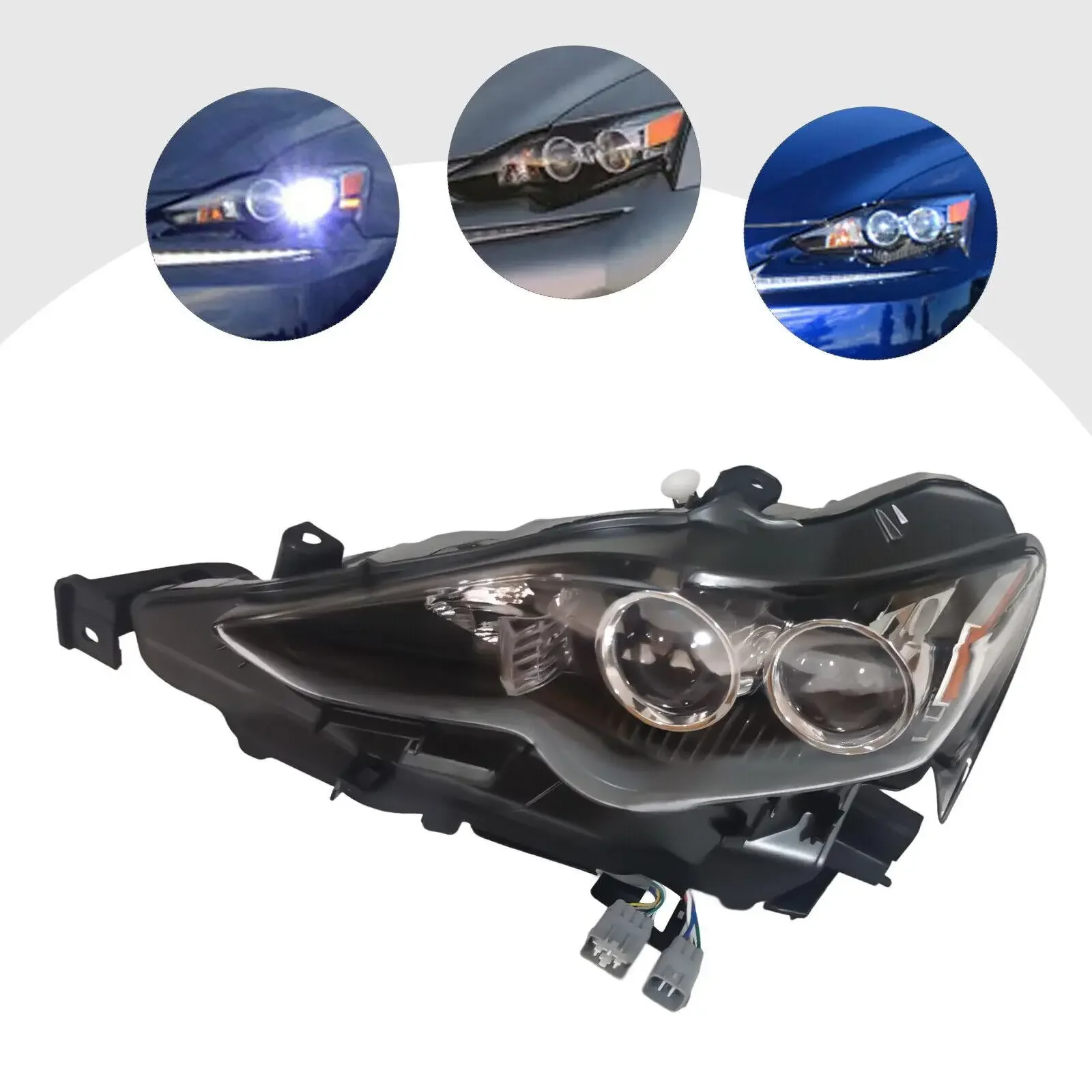 왼쪽 운전자 측 헤드 라이트 LED 헤드 램프 LH Lexus IS250 IS350 2014 2015 2016 높은 광 투과율 검정색 하우징