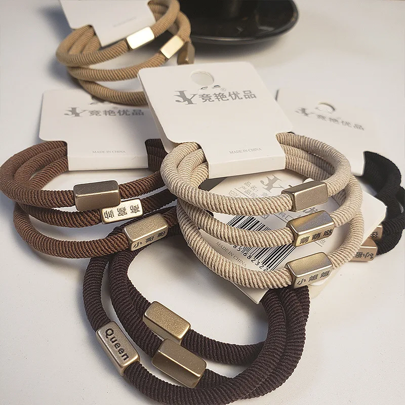

Seamless Hairband High Elastic Rubber Band Hair Tie Thick Hair Rope Women's Hair Tie Korean Style Headband Hair Accessories